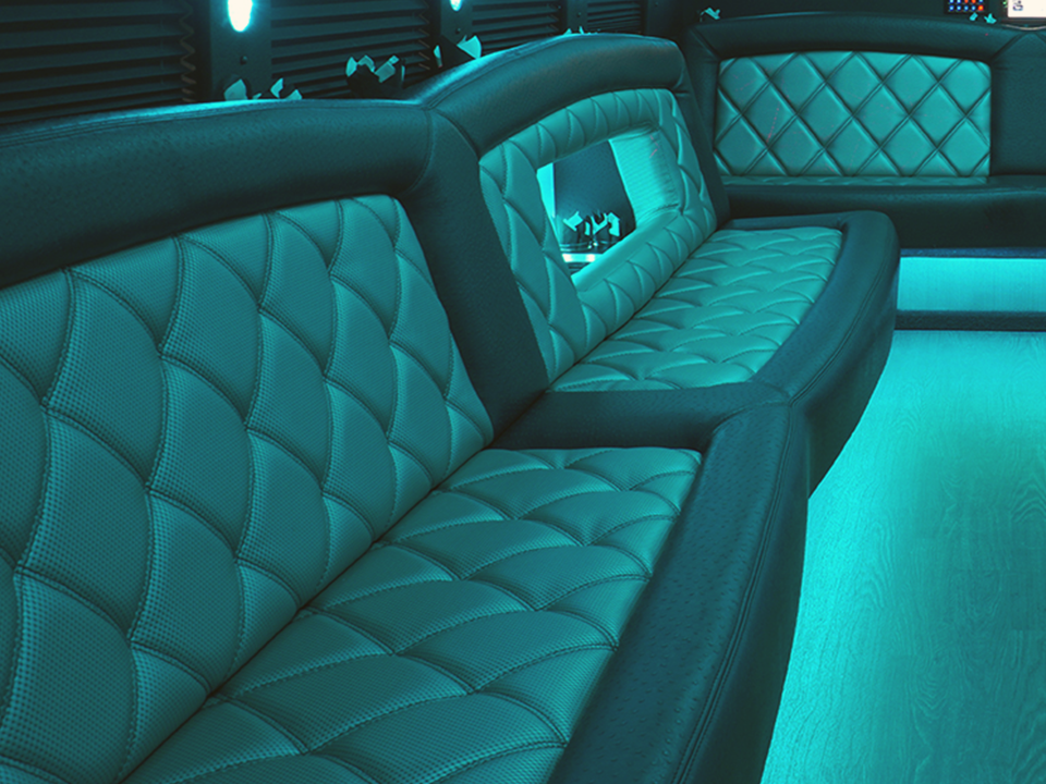 San Diego luxury limousine inside