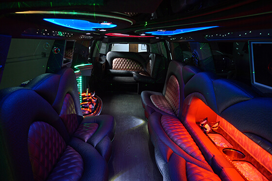 party bus LA and limos interiors